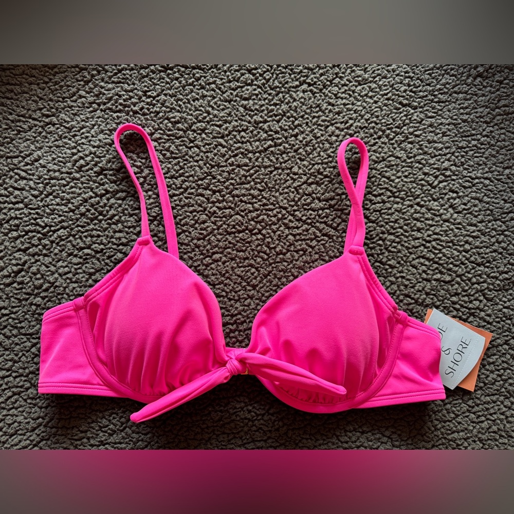 Shade and Shore Tie-front Underwire Bikini Top 36B